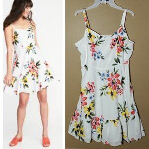 Floral Ruffle Hem Cami Dress - Size XL/ XXL